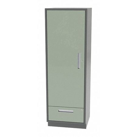 GREENE MANUFACTURING Tall Cabinet, 24"Wx28"Dx72"H, Door/Drawer WDT-2428-0010-72-B