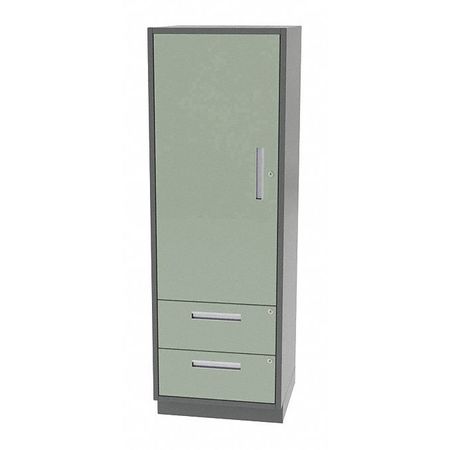 GREENE MANUFACTURING Tall Cabinet, 24"x24"x72", Door/2 Drawer WDT-2424-0020-72-A