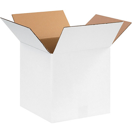 Zoro Select Corrugated Boxes, 12" x 12" x 12", White, 25/Bundle 22XL52