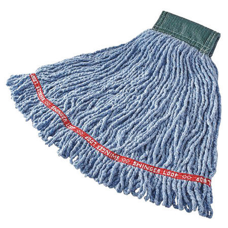 Rubbermaid Commercial Swinger Loop(R) Cotton/Synthetic Blend Yarn Looped-End Wet Mop, Blue FGC25206BL00