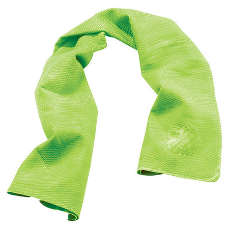 Chill-Its By Ergodyne Evaporative Cooling Towel, PVA, Long Lasting Cooling Relief, 29.5 in L x 13 in W, Lime 6602