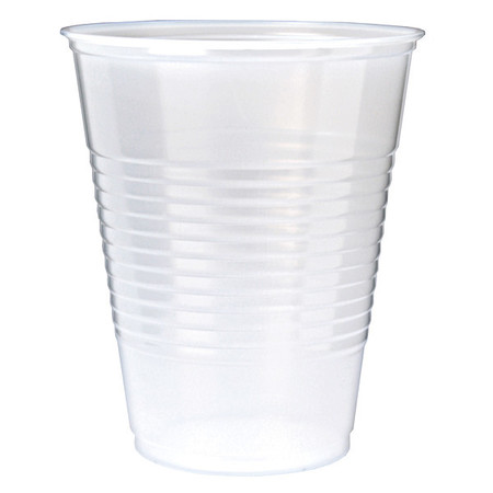 ZORO SELECT Disposable Cold Cup 9 oz. Translucent, Plastic, Pk2500 RK9