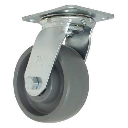 RWM Swivel, w/5x2" Solid Elastomer Wheel, Caster Load Rating Range: Medium-Duty 45-GTB-0520-S