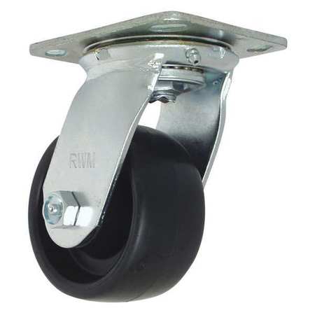 RWM Swivel, w/4x2" Polyolefin Wheel, Caster Wheel/Tread Material: Plastic 45-POB-0420-S-Q