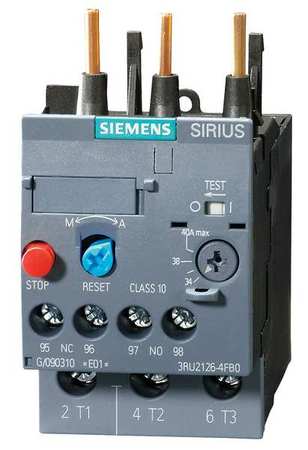 Siemens Ovrload Rely, 2.80 to 4A, 3P, Class 10,690V 3RU21261EB0