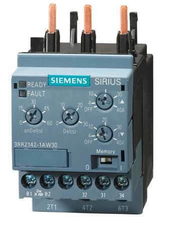 SIEMENS Current Monitoring Relay, 2 Phase, 4-40A 3RR21421AW30