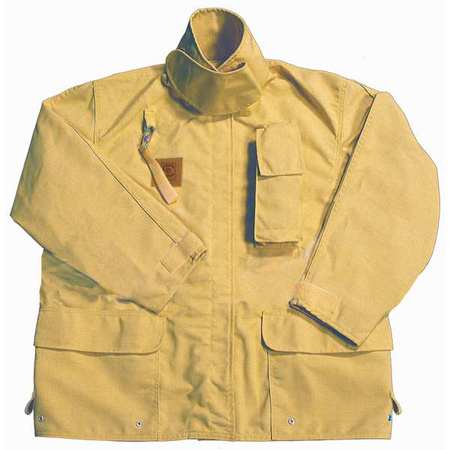 FIRE-DEX Turnout Coat, Tan, XL, Nomex FS1J0071