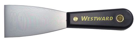 WESTWARD Putty Knife, Flexible, 2", Carbon Steel 13A666