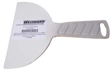 WESTWARD Putty Knife, Flexible, 6", Polypropylene 13A706