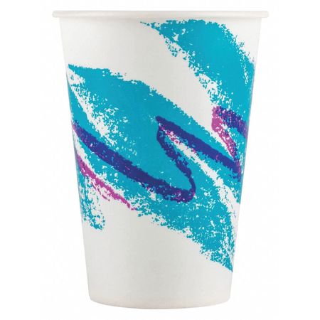 ZORO SELECT Disposable Cold Cup, 9 oz, WH/GR, PK2000 R9N-J8000