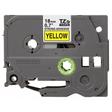 Brother Adhesive TZ Tape (R) Cartridge 0.70"x26-1/5ft., Black/Yellow TZeS641