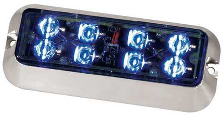 CODE 3 Warning Light, LED, Blue, Surf, Rect, 5 L LXEX1F-B