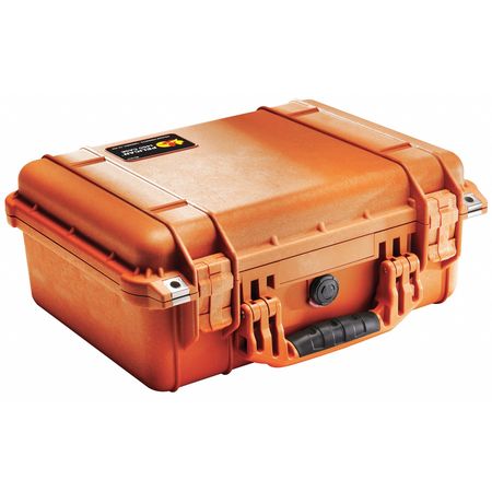 Pelican Orange Protective Case, 16.44"L x 13"W x 6.82"D 1450-001-150