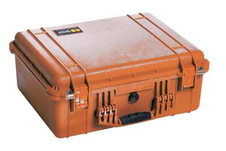 PELICAN Orange Protective Case, 20.66"L x 17.2"W x 8.40"D 1550NF