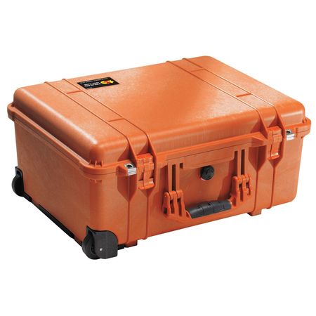 PELICAN Orange Protective Case, 22.07"L x 17.92"W x 10.42"D 1560NF