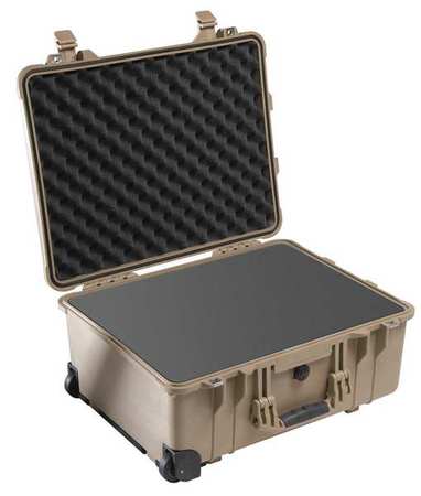 Pelican Desert Tan Protective Case, 22"L x 17.92"W x 10.42"D 1560