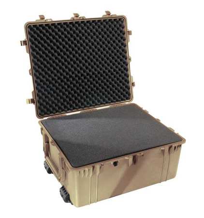 Pelican Desert Tan Protective Case, 33.4"L x 28.4"W x 17.65"D 1690-000-190