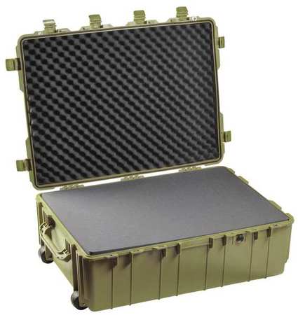 PELICAN Olive Drab Green Protective Case, 37-1/2"L x 27.13"W x 14.37"D 1730-000-130