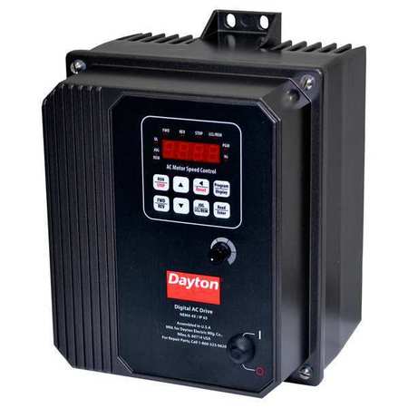 DAYTON Variable Frequency Drive, 3 HP, 208-240V 13E652