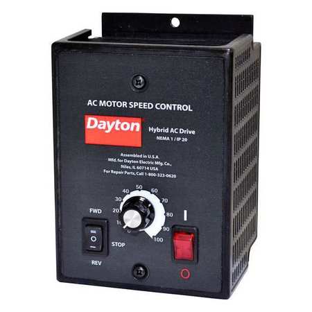 DAYTON Variable Freq Drive, 1/2HP, 120/208-240V 13E660