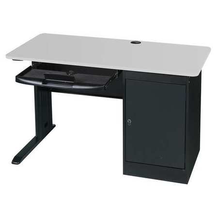 Mooreco Workstation Desk, 24" D, 48" W, 29" H, Gray, PVC 90106