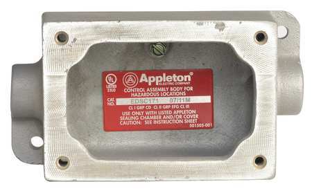 APPLETON ELECTRIC Electrical Mounting Body for Contender Series, Gang, 1 Gangs, Aluminum EDSC371-SA