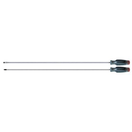 Proto Screwdriver Set, Slotted/Phillips, 2 Pc J1202SCXL