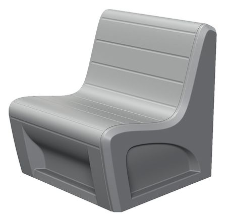 CORTECH Gray Group Seating Chair, 31" W 32" L 33" H, High Impact "No Break" UV Stabilized Polyethylene Seat 96484G