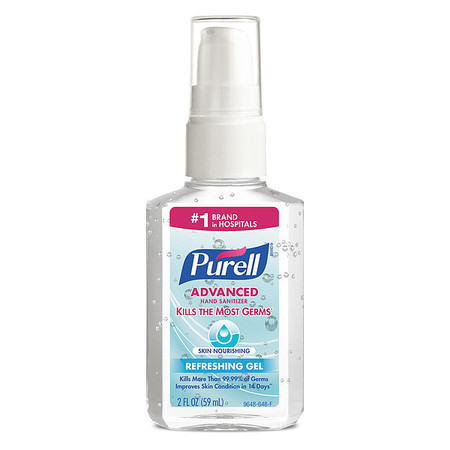 Purell Hand Sanitizer Skin Nourishing Gel 2oz Portable Bottle, PK24 9648-24