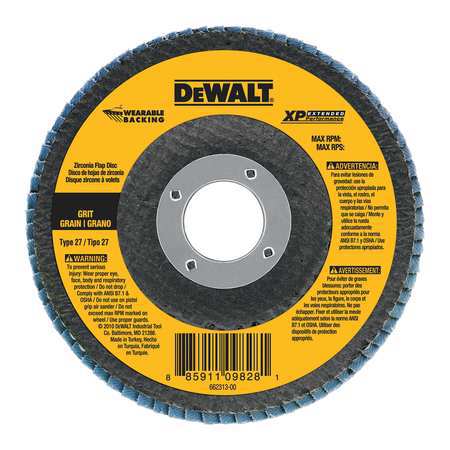 Dewalt 4-1/2" x 5/8"-11 Z40 T27 WB flap disc DW8210H