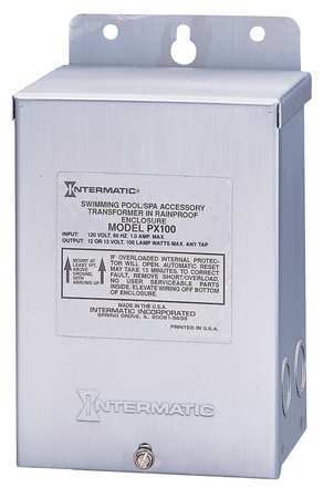 INTERMATIC Transformer, NEMA 3R, 12/13/14V AC, 120V AC PX100S