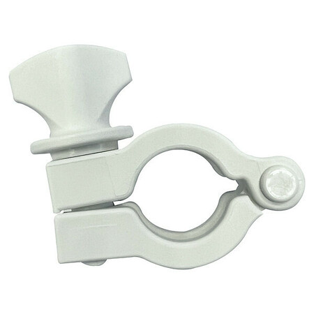 RUBBERFAB Hinge Clamp, Nylon, 1/2 to 3/4 In Pipe 13MHHM-NGW-050/075