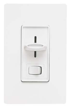 LUTRON Lighting Dimmer, Slide, Decora, 300W, White CTELV-303P-WH