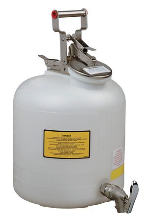 JUSTRITE Disposal Can, 5 Gal., White, Polyethylene 12772