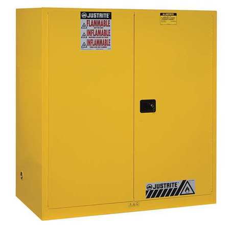 JUSTRITE Flammable Safety Cabinet, 110 gal., Yellow 899120