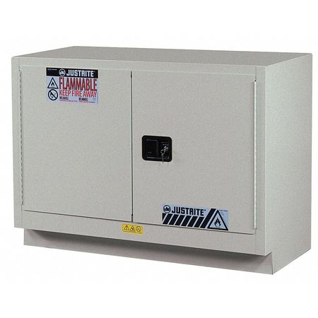 JUSTRITE Flammable Safety Cabinet, 31 gal., Silver 884804