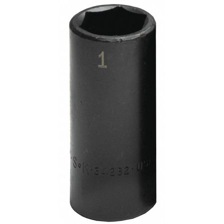 SK PROFESSIONAL TOOLS 1/2 in Drive Impact Socket Deep Socket, Black Phosphate 34230