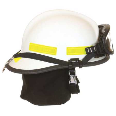 FIRE-DEX Fire Helmet, Modern, White 911G711