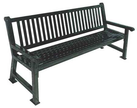ULTRASITE Outdoor Bench, 48 in. L, 36 in., Black 922-S4-Black