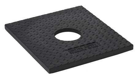 ZORO SELECT Delineator Base, Rubber, 1 in H, 15 in L, 17 in W, Black 03-730