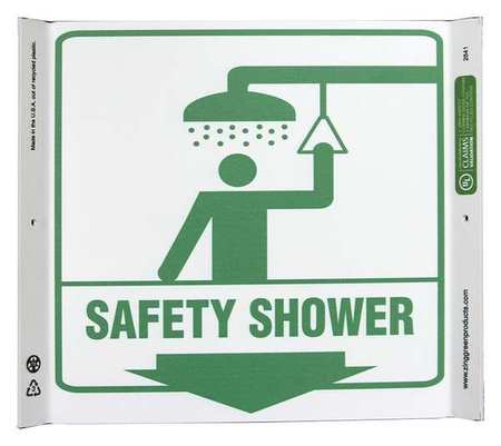 ZING Safety Shower Sign, 10 in Height, 10 in Width, Plastic, English 2641
