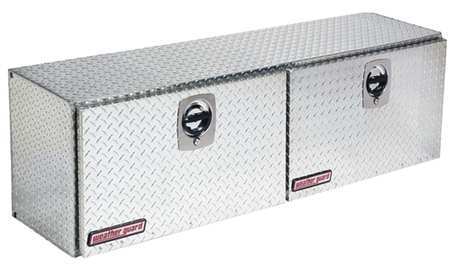 WEATHER GUARD Truck Box, Topside, Aluminum, 64-1/4"W, Silver, 10.8 cu. ft. 365-0-02