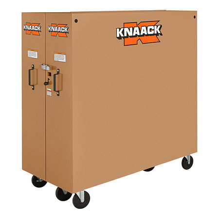 KNAACK Model 100 JOBMASTER Clamshell Jobsite Cabinet, Tan, 60" W x 30" D x 65" H 100