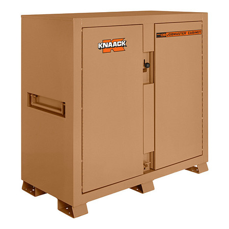 Knaack Model 139 JOBMASTER Cabinet, 60" W x 30" D x 60" H, 16-Gauge Steel, Tan, 59.4 cu ft 139