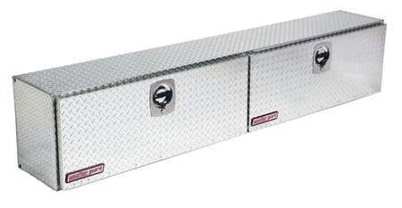 WEATHER GUARD Truck Box, Topside, Aluminum, 90-1/4"W, Silver, 11.1 cu. ft. 390-0-02