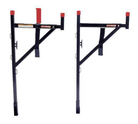 WEATHER GUARD Truck Ladder Rack, Steel, 23 x3x57, Blk/Red 1450