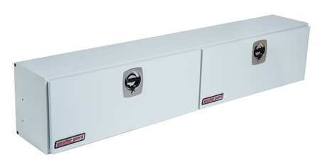 Weather Guard Truck Box, Topside, Steel, 96-1/4"W, White, 21.4 cu. ft. 297-3-02