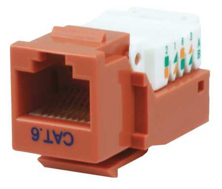 MONOPRICE Datacom Jack, Cat6, Tooless, Orange 5623