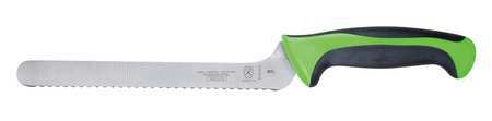 MERCER CUTLERY Utility Knife, Offset, Wavy Edge, 8 In, Grn M22418GR