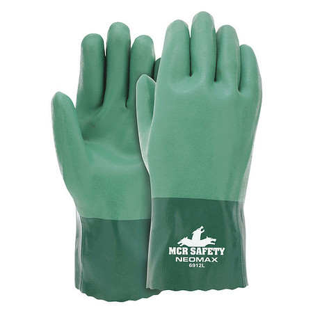 MCR SAFETY 12" Chemical Resistant Gloves, Neoprene, L, 1 PR 6912L